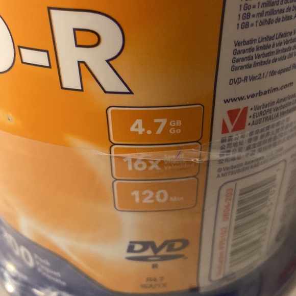 Verbatim New 100 Pack DVD-R Discs - Picture 9 of 10
